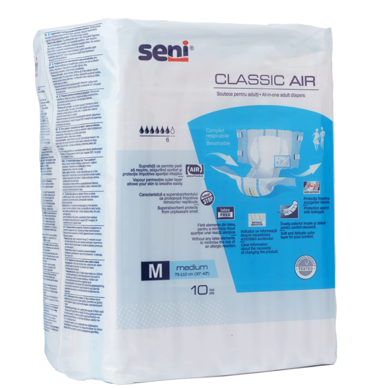 Scutece pentru adulți Seni Classic Air Medium, 10 buc